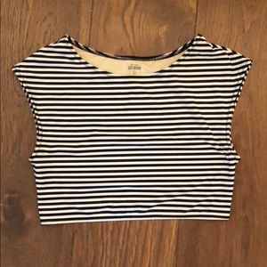 Kate Spade Crop Black And White Swim Suit Top (SM)
